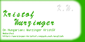 kristof wurzinger business card